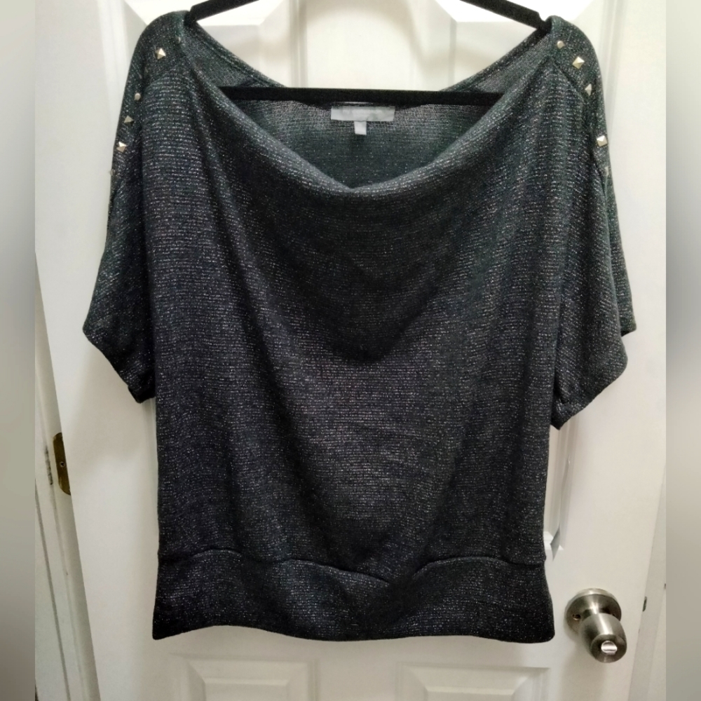 Nwts Women's size 3xl black with metallic shimmer top